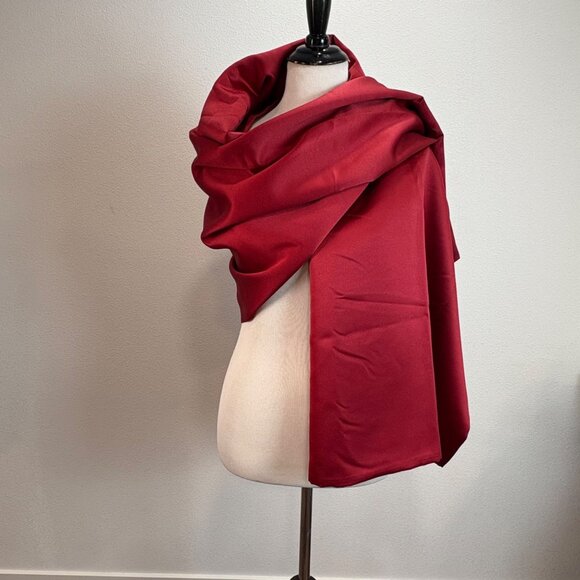 Jessica McClintock Red Strapless Gown & Shawl Lace Satin Size 8 Glam Formal - Picture 12 of 16